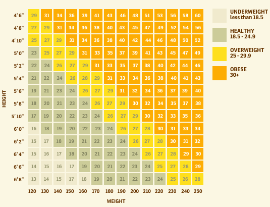 Healthy+body+weight+chart